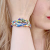 Handcrafted Margaret Annie Liberty Print Fabric Adjustable Reef Knot Bracelet from Bunny Bosworth for sale at Mostyn