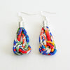 Handcrafted "Margaret Annie" Liberty Print Fabric Knot Drop Earrings from Bunny Bosworth for sale at Mostyn