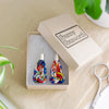 Handcrafted "Margaret Annie" Liberty Print Fabric Knot Drop Earrings from Bunny Bosworth for sale at Mostyn