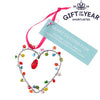 Handmade Beaded Multi Colour Mini Heart Hanging Decoration from Rex London for sale at Mostyn