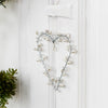 Handmade Beaded White Small Heart Hanging Decoration from Rex London for sale at Mostyn
