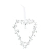 Handmade Beaded White Small Heart Hanging Decoration from Rex London for sale at Mostyn
