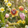 Handmade Felt Danni the Daffodil Bunny Spring Decoration from Felt So Good for sale at Mostyn