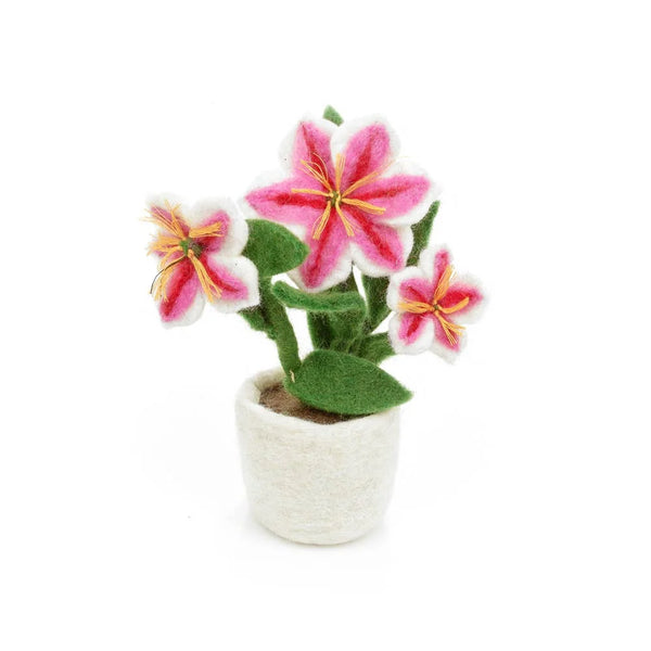 Handmade_Felt_Lily_Pot_Decoration_from_Felt_so_Good for sale at Mostyn