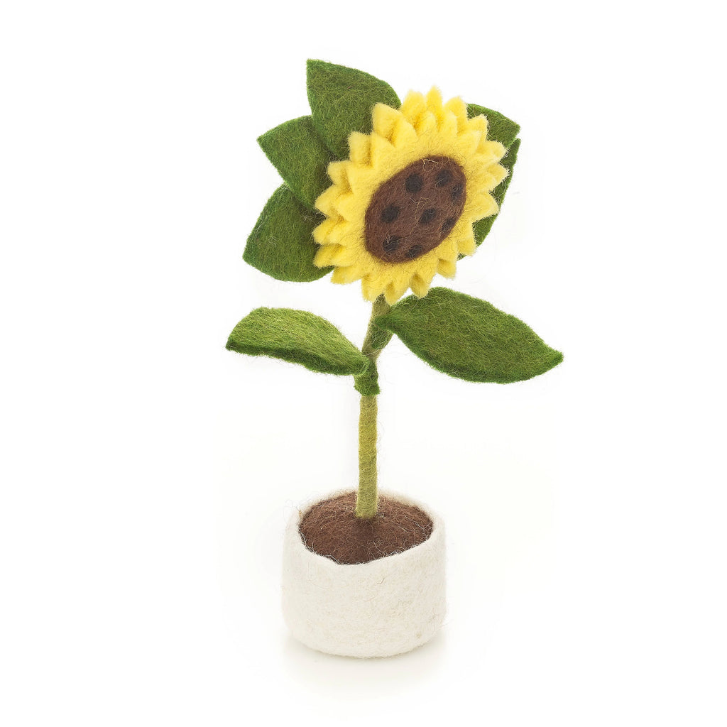 Handmade Felt Sunflower Standing Decoration from Felt so Good for sale at Mostyn