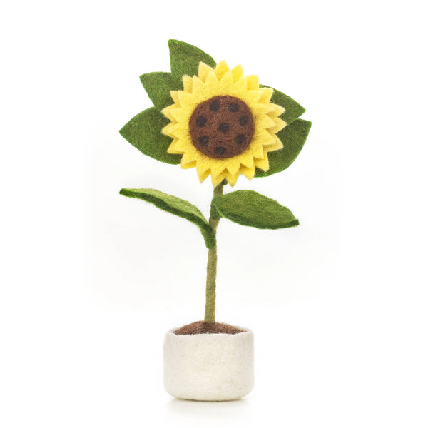 Handmade Felt Sunflower Standing Decoration from Felt so Good for sale at Mostyn