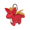 Handmade Felt Welsh Red Dragon Keyring by Felt so Good for sale at Mostyn