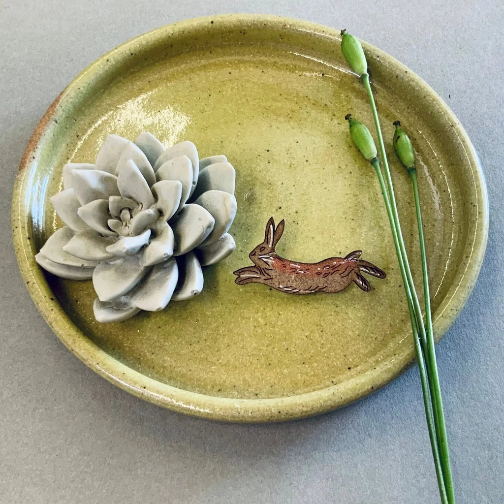 Hare Mini Pin Brooch from Lily Faith for sale at Mostyn