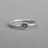 A Handcrafted Heart Stamped Eco-Silver Stacking Ring from Jewellery by Jackie for sale at Mostyn.