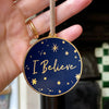 I Believe Metal and Enamel Christmas Tree Decoration from Clara and Macy for sale at Mostyn