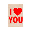 I LOVE YOU Sustainable Wooden Postcard or Magnet from The Wooden Postcard Company for sale at Mostyn