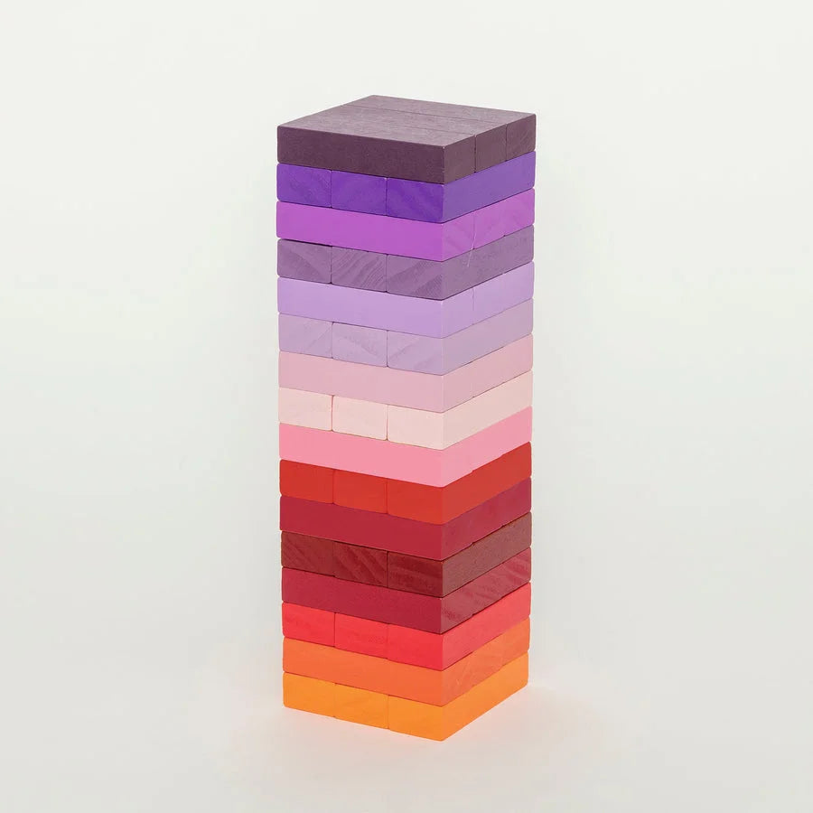 Idle Hands Warm Purple Wooden Gradient Tower from Block Design for sale at Mostyn