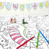 Knight and Maiden Giant Colouring In Poster Tablecloth by Eggnog colour in for sale at Mostyn