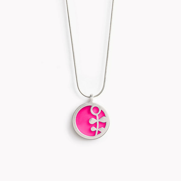 Large Pink Flower Emily Pendant Necklace from Koa Jewellery for sale at Mostyn