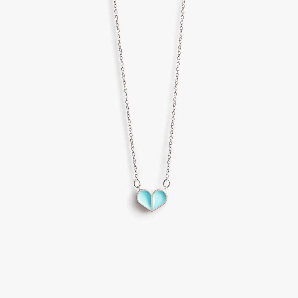 Turquoise Maggie Heart Shaped Pendant Necklace from Koa Jewellery for sale at Mostyn