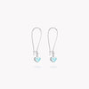 Turquoise Maggie Heart Shaped Drop Earrings from Koa Jewellery for sale at Mostyn