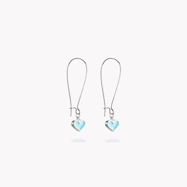 Turquoise Maggie Heart Shaped Drop Earrings from Koa Jewellery for sale at Mostyn