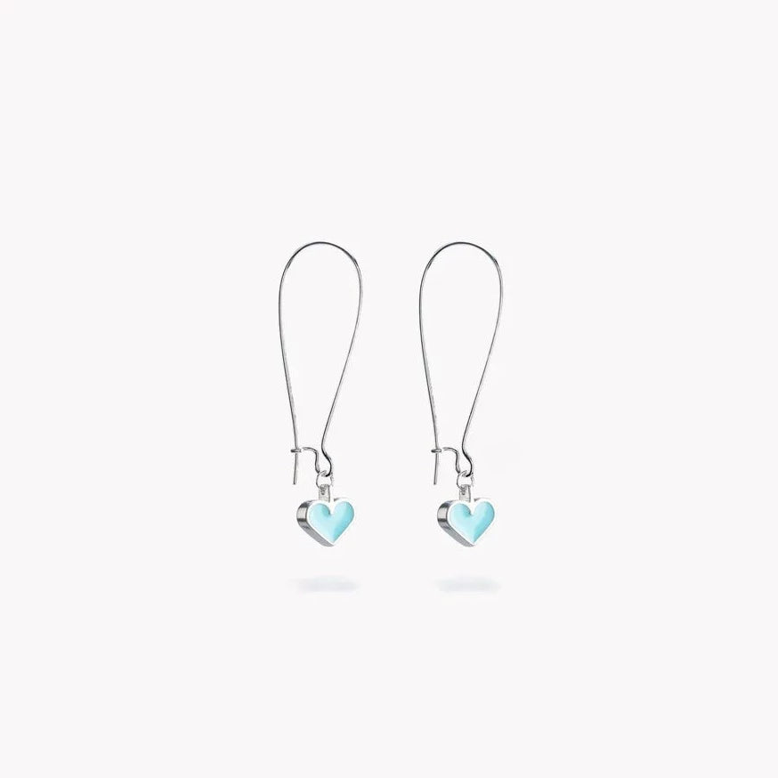 Turquoise Maggie Heart Shaped Drop Earrings from Koa Jewellery for sale at Mostyn