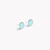 Silken Turquoise Circular Stud Earrings from Koa Jewellery for sale at Mostyn