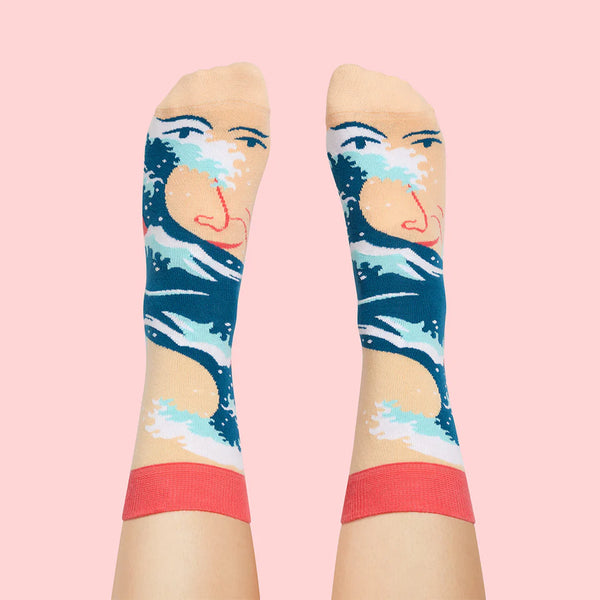 Kutsushita Hokusai Adult 9-12 Artist Socks from Chatty Feet for sale at Mostyn