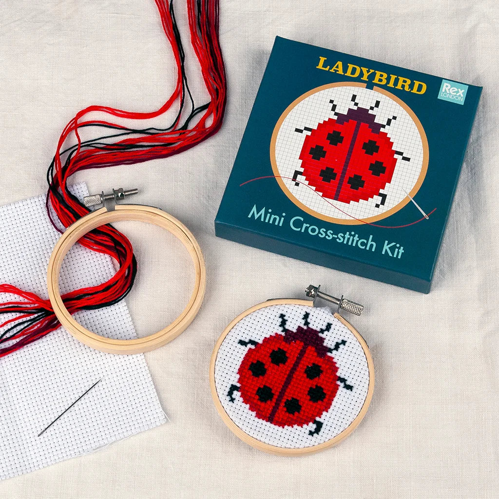 Ladybird Mini Cross-Stitch Kit from Rex London for sale at Mostyn