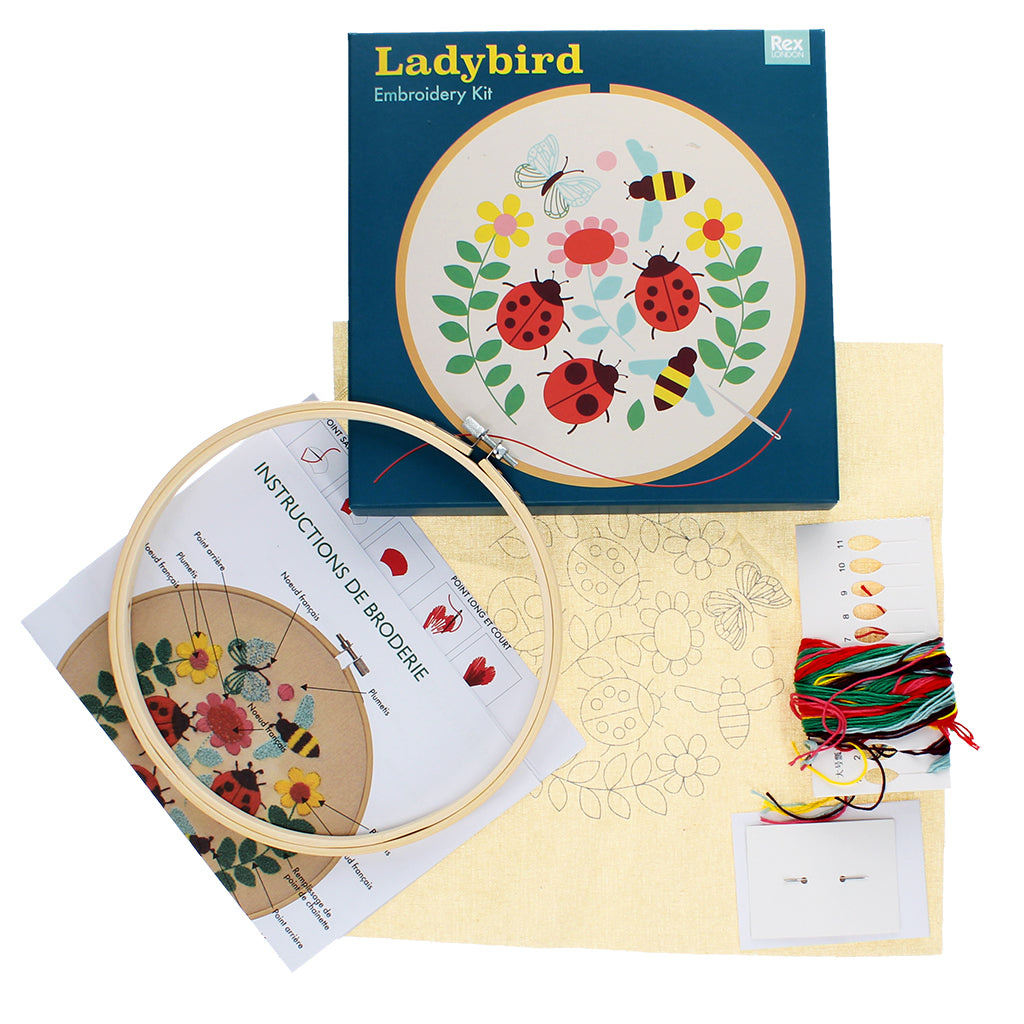 Ladybird Embroidery Craft Kit from Rex London for sale at Mostyn