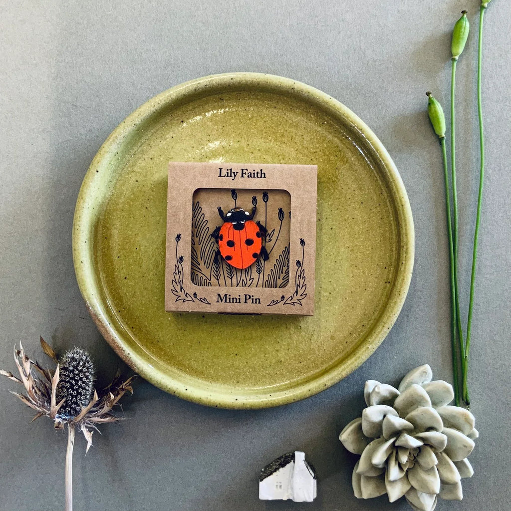 Ladybird Mini Pin Brooch from Lily Faith for sale at Mostyn