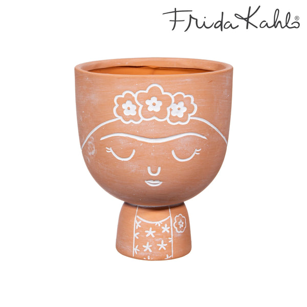 Large Frida Kahlo Ceramic Terracotta Planter from Sass and Belle for sale at Mostyn