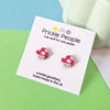 Laser Cut Mushroom Stud Earrings from Prickle People for sale at Mostyn