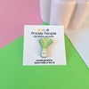 Laser Cut Welsh Leek Pin Brooch from Prickle People for sale at Mostyn