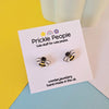 Laser Cut Wooden Bee Stud Earrings from Prickle People for sale at Mostyn