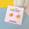 Laser Cut Wooden Welsh Daffodil Stud Earrings from Prickle People for sale at Mostyn
