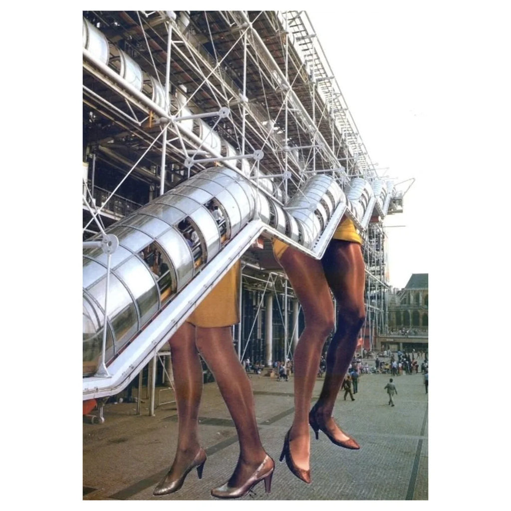 A Legscalator Unframed A4 Collage Art Print from LocalHotelParking for sale at Mostyn.