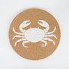 A Round Cork Placemat Set Crab from Liga for sale at Mostyn.