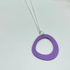 Lilac Circle Pendant Necklace from Deryn for sale at mostyn