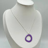 Lilac Circle Pendant Necklace from Deryn for sale at Mostyn