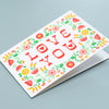 Love You Folk Floral Valentine Card by Maggie Magoo Designs for sale at Mostyn