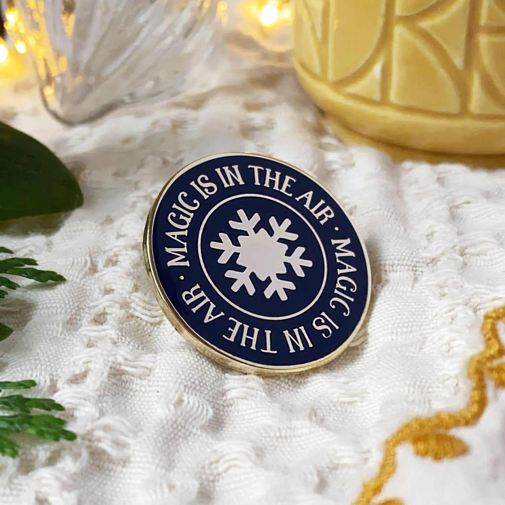 Magic Is In The Air Enamel Christmas Pin Badge from Clara and Macy for sale at Mostyn