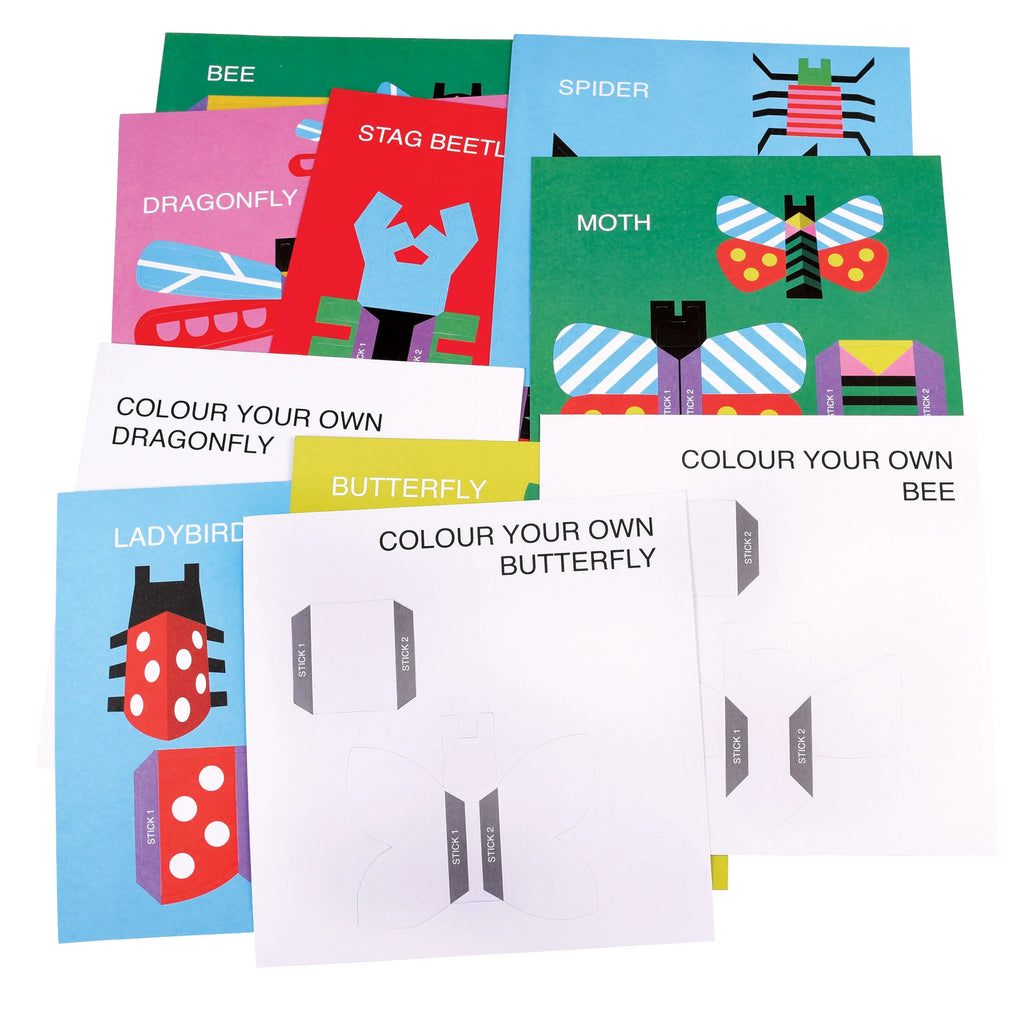 Make Your Own Cardboard Bugs Origami Craft Kit from Rex London for sale at Mostyn
