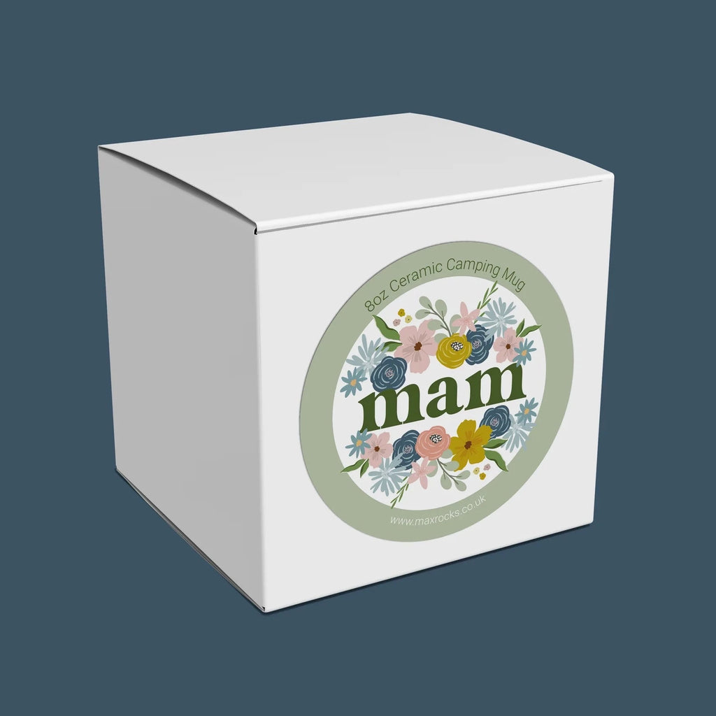 A Mam Floral Patterned Ceramic Mug from Max Rocks for sale at Mostyn.