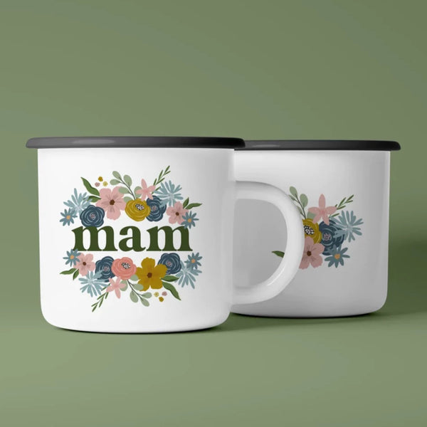 A Mam Floral Patterned Ceramic Mug from Max Rock for sale at Mostyn.