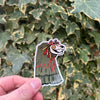 Mari Lwyd Vinyl Sticker by Dick Vincent for sale at Mostyn