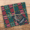 A Festive Welsh Tapestry Pattern 100% Cotton Luxury Tea Towel from Max Rocks for sale at Mostyn.