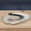 Medium Crimped Edge Ceramic Plate with Brush Stroke Design from Emily Hughes for sale at Mostyn