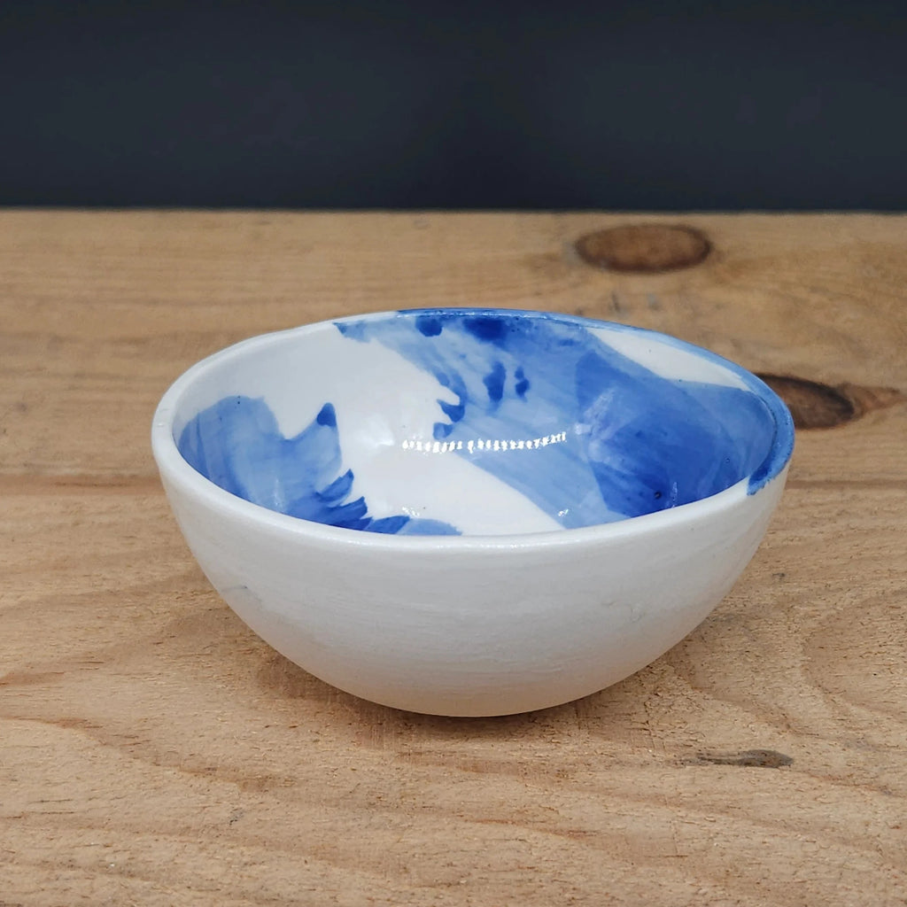 Medium Handmade Ceramic Brushstroke Bowl from Emily Hughes for sale at Mostyn