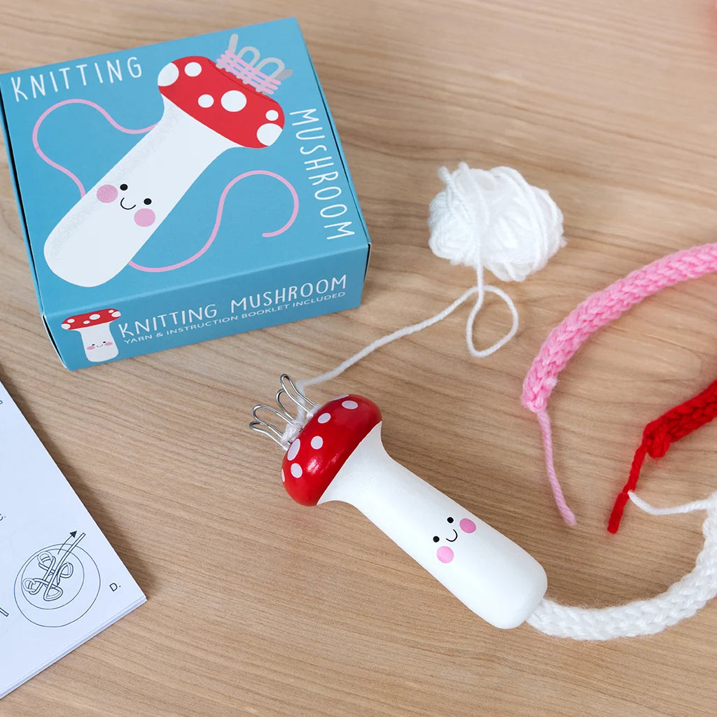 Mushroom French Knitting Craft Kit from Rex London for sale at Mostyn
