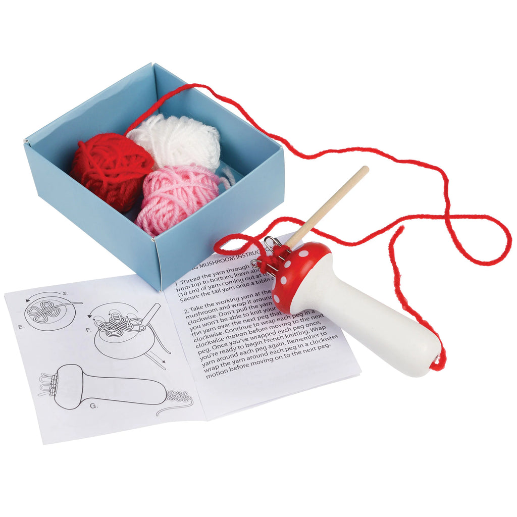 Mushroom French Knitting Craft Kit from Rex London for sale at Mostyn