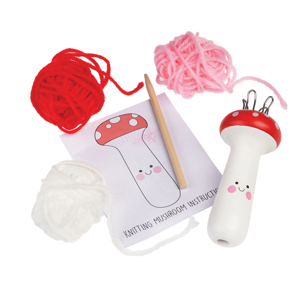 Mushroom French Knitting Craft Kit from Rex London for sale at Mostyn