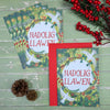 Nadolig Llawen Colomennod and Winter Foliage Welsh Language Christmas Card Pack from Driftwood Designs for sale at Mostyn
