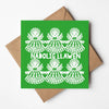 Nadolig_Llawen_Green_Angels_Welsh_Christmas_Card_from_Designs_by_Flo for sale at Mostyn